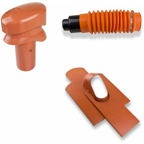 Klöber-Set8 Dachentlüftung DN100 Rot Biberschwanz Lüftungsziegel