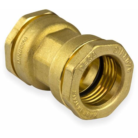 Caleffi Messing PE Rohr Verschraubung Kupplung 25 x 25 mm Muffe Klemmverbinder (1/4)