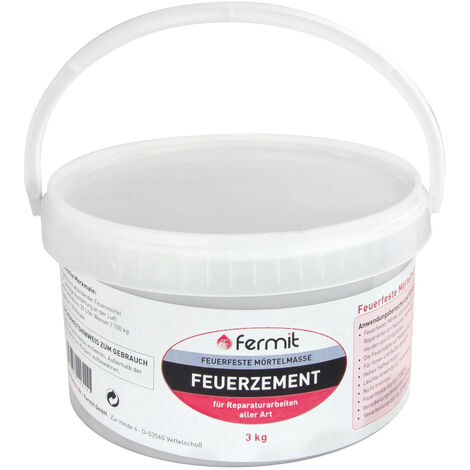 Schamottemörtel Feuerzement 3kg feuerfester Mörtel Feuermörtel Kleber