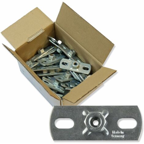 25x Montageplatte M8/M10 Grundplatte 80 x 30 x 3mm Gewindeplatte