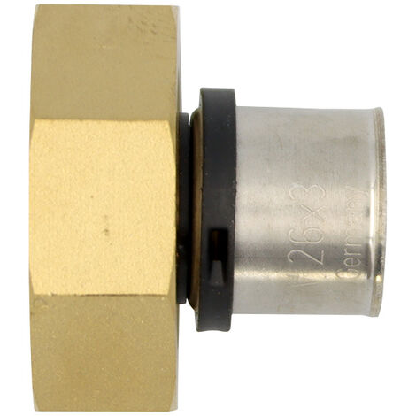 Pipetec Pressfitting Verschraubung Übergang 26x3 mm 1 1/2 Zoll IG TH (1/5)