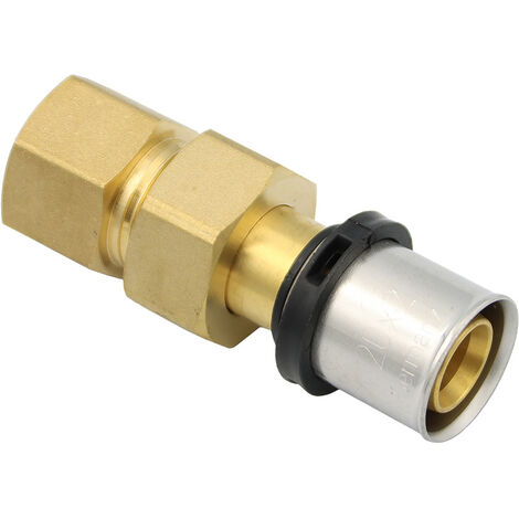 Pipetec Pressfitting Verschraubung 20x2 mm 1/2 Zoll IG TH Kontur