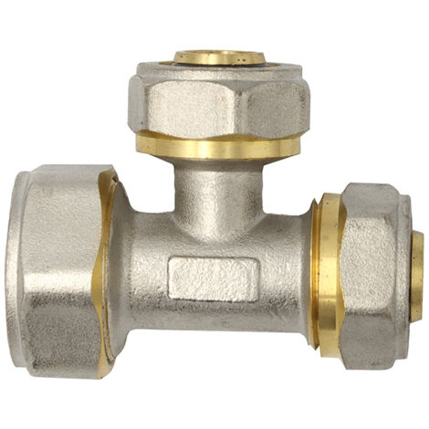 Klemmring Schraubfitting T-Stück reduziert 26x20x20 mm Verbundrohr (1/5)