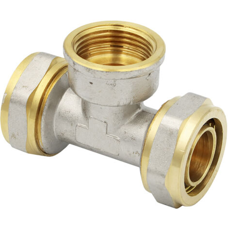 Klemmring Schraubfitting T-Stück 32x3 mm 1 Zoll Innengewinde (1/5)