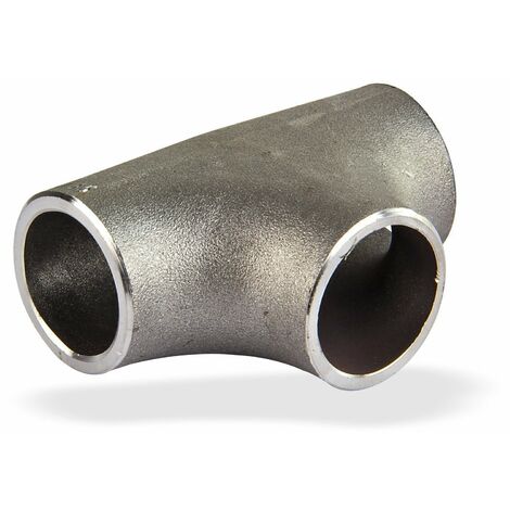 Schweiss-T-Stück 3 Zoll 88,9mm Abzweig DN80 schwarz (1/3)