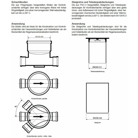 KG Steigrohr DN 400 500mm Schachtrohr Abwasserschacht Kontrollschacht