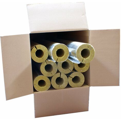 Produktbild von Austroflex Steinwolle Rohrschale 18x15mm Alukaschiert - 52m Rolle Für Heizungsisolierung
