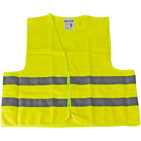 4business 10x Warnwesten Gelb EN ISO 20471 - TÜV Geprüft Für Auto Und Beruf