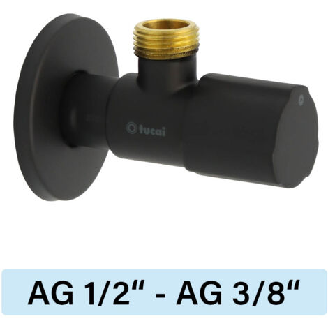 Eckventil Tucai TMM C850 Premium AG/AG  1/2"-3/8" schwarz matt