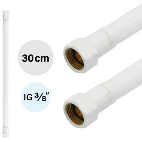 Flexschlauch DN8 IG/IG 3/8" -300mm Weiss Weiss Matt