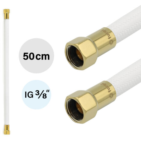 Flexschlauch DN8 3/8"-3/8" 500mm Weiss Gold