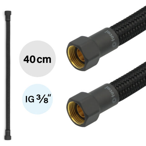 Flexschlauch DN8 IG/IG 3/8" -400mm Schwarz & Schwarz Matt