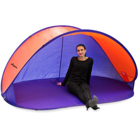 PopUp Strandmuschel orange / blau (1/5)