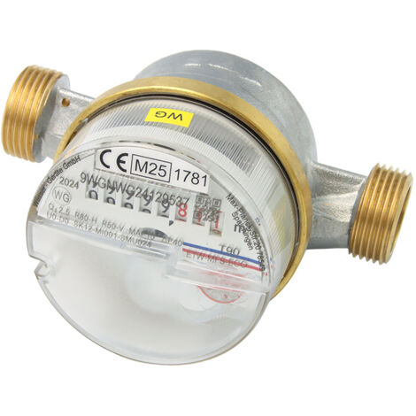 Wohnungswasserzähler ECO TWO in One, 1/2", 110mm Warm- und Kaltwasser