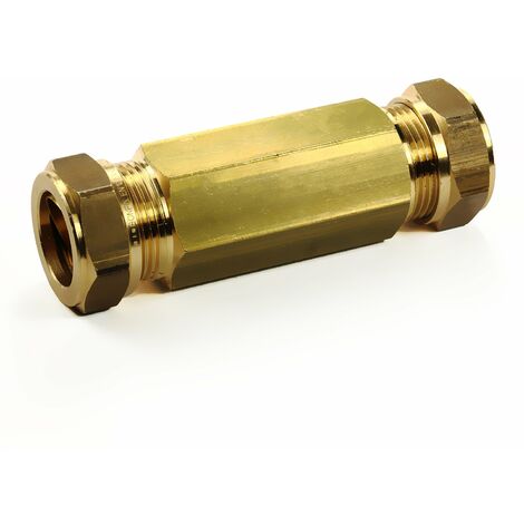 Messing Reparaturkupplung 22 x 22 mm Reparaturmuffe für Kupferrohre