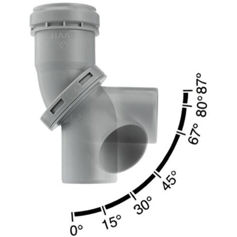Multi Bogen DN 40 stufenlos verstellbar 0° - 87 Grad für Siphon