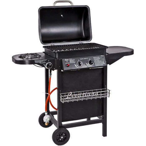 Gasgrill Louisiana 2+1 Gasgrillwagen 3 Flammen Grillwagen BBQ Seitenbrenner (1/5)