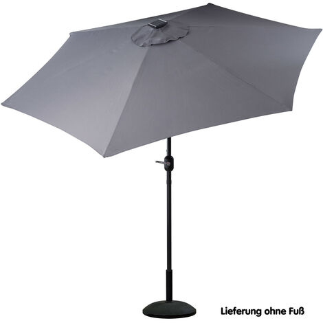 Alu-Sonnenschirm Triest Solar / LED anthrazit (1/5)