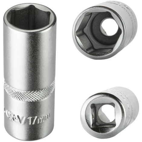 Crescent Stecknuss 6-kant Tief, Metrisch 7 Mm – Vernickelt, Chrom-Vanadium-Stahl, ANSI/ASME