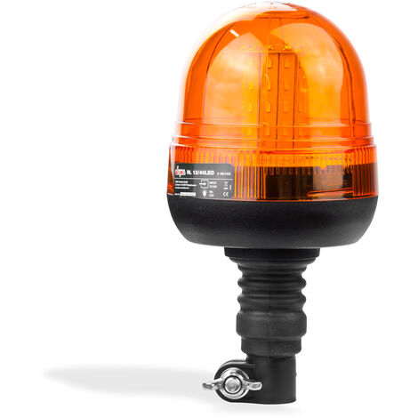 1X 12V-24V 60W 60 LED Rundumleuchte Blinklicht Warnleuchte Blitz Orange  drehbar