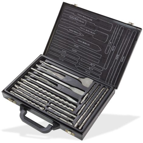 SDS-Plus Bohrer und Meißel Set 17 tlg. Bohrerset Meißelset Bohrersatz (1/5)