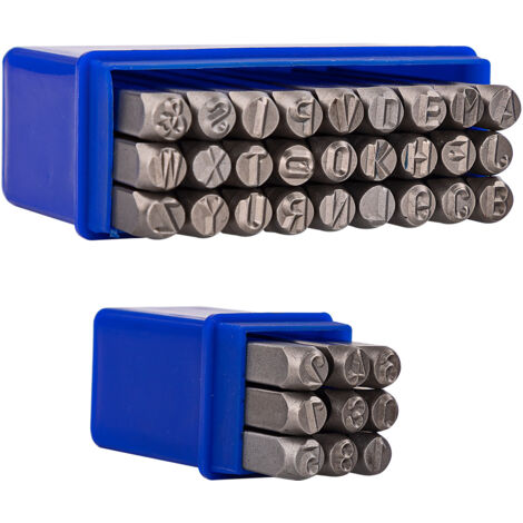 Schlagzahlen-Set 36-teilig – Zahlen 0-9 Und Buchstaben A-Z In 4 Mm Höhe
