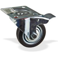 Lenkrolle mit Bremse d=75 mm