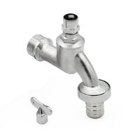 Ventilauslaufhahn 3/4" Anschluss x 1" Abgang mit 20mm Schlauchtülle