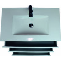 Mueble de baño con Lavabo de Porcelana - con 3 Cajones - El Mueble va MONTADO - Modelo Alcoa (60 cms, Blanco)