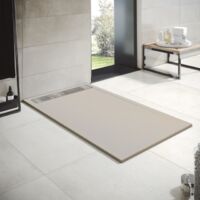 Plato de ducha Resina modelo Opale Ancho 80 Moka Ral 1019 medida 80x120 cm