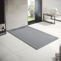 Plato de ducha Resina modelo Opale Ancho 90 Gris Cemento Ral 7040 medida 90x150 cm