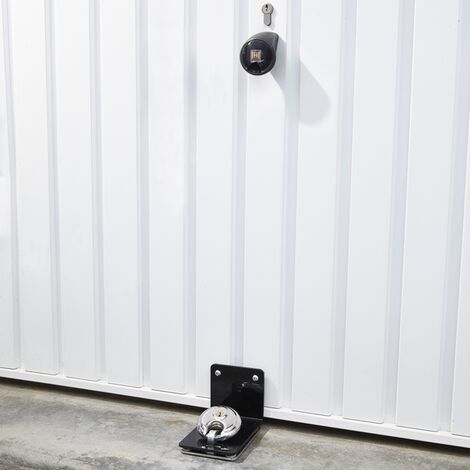 Mottez – Antivol porte de garage Eco – Acier renforcé – Fixation boulonnée au sol – Compatible portes verticales