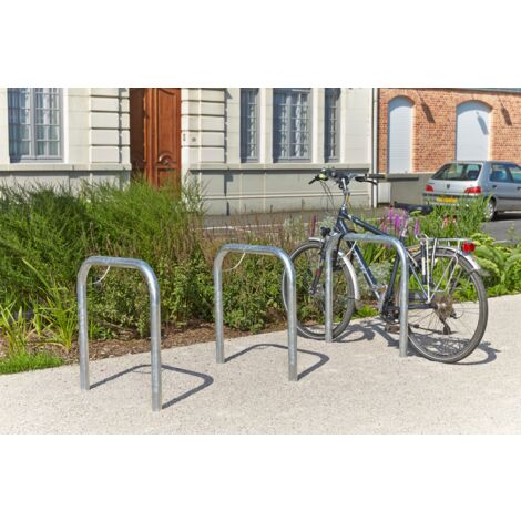 Mottez – Arceau à sceller pour 2 vélos – Tube Ø 50 mm galvanisé – Dimensions 75 x 75 cm – Charge maximale élevée (1/3)
