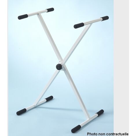 Mottez – Tréteau en X noir – Tube carré et rond – Hauteur réglable 37 à 92 cm – Largeur 50 cm – Charge maximale 150 kg (1/4)
