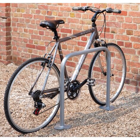 Mottez – Range-vélos platine carré 92x92cm – Accueille jusqu'à 4 vélos – Tube Ø40mm en acier zingué – Peinture époxy grise - B143C2CAR (1/2)