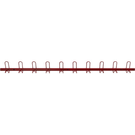 Porte-manteaux "collège" 10 patères coloris rouge (1/2)