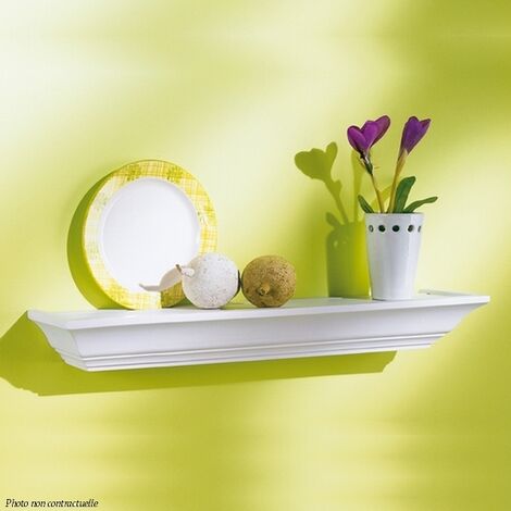 Tablette corniche longueur 25 cm blanc