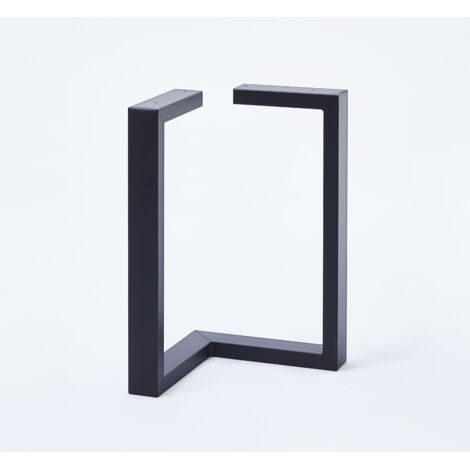 Lot de 2 pieds de meuble noir forme Triangle pour banc (1/5)