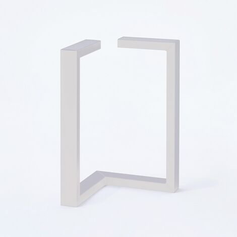 Lot de 2 pieds de meuble blanc forme Triangle pour banc (1/2)