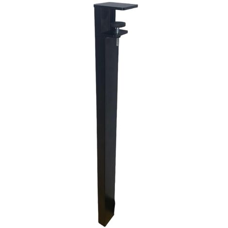Mottez – Pied de meuble étau rectangulaire pour table basse – Hauteur 73 cm – Tube acier rectangulaire 60 x 30 mm – Bouchon de protection de sol (1/4)