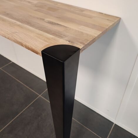 Pied étau en cornière profilé modèle d'angle pour table basse HT 42 cm (1/3)