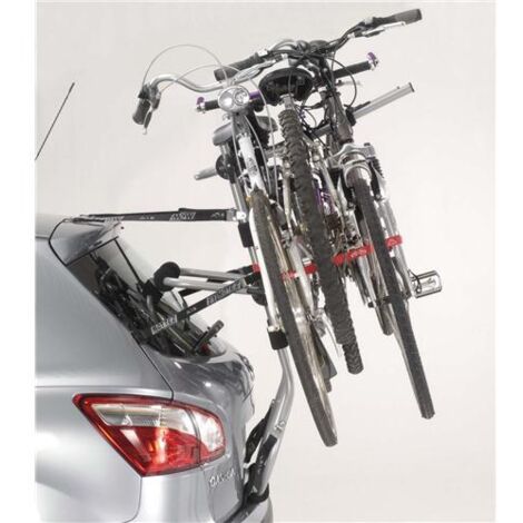 Mottez – Porte-vélo 3 vélos à sangles rehaussé – Charge maximale 45 kg – Tube Ø 25 mm – Système de réglage crabot automatique