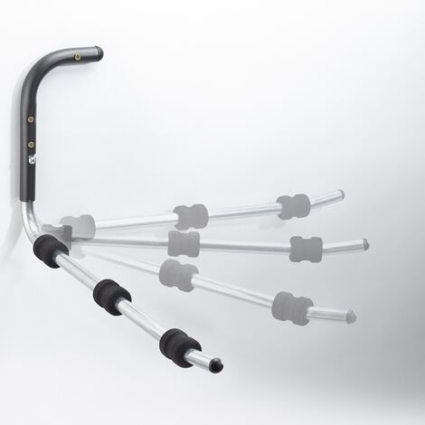 Mottez – Support vélo crochet XXL rabattable 75 cm – Charge max 30 kg – Fixation à vis – Résistance à la corrosion 5 ans (1/10)