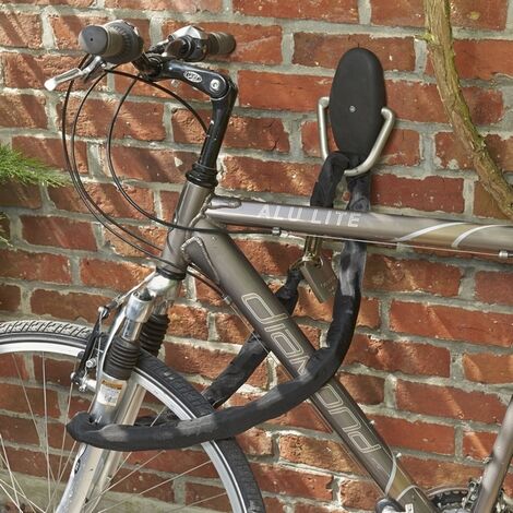 Mottez – Sabot d'ancrage pour fixation sol ou mur A080Q – Anneau 12cm pour chaîne, câble, antivol – Résistant à la rouille – Fixation avec vis et chevilles