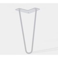 Lot de 4 pieds de meuble double fil modèle droit blanc mat hauteur 40 cm