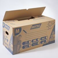 Mottez – Boîte en carton 54 litres – Dimensions 60 x 30 x 30 cm – Charge utile 20 kg – Simple cannelure 4 mm