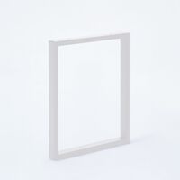 Mottez – Lot de 2 pieds pour mange debout rectangulaire HT 110 x L 59 cm – Blanc mat – Tubes 60 x 30 mm pour stabilité accrue - HT110