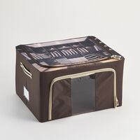 Housse de rangement tissu 56 L marron