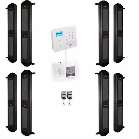 Kit "protection agricole" - 4 barrières 2B portée 900m + alerte GSM 2G+3G+4G appel/SMS (gamme DA600+/KP) (1/5)