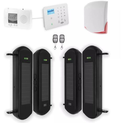 Kit "protection agricole" - 2 jeux de barrières 1B portée 900m + alerte GSM appel/SMS + sirène 120 dB (gamme DA600+/KP) (1/5)